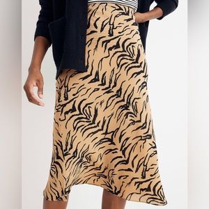 Madewell Silk Tiger Pencil Skirt
